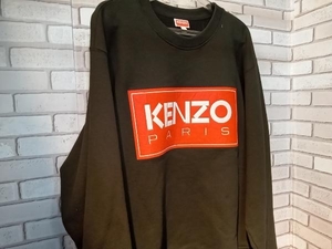 KENZO ケンゾー Lサイズ ブラック front logo patch crewneck FC65SW4164ME スウェット ロゴ レッド 赤 黒 ブランド 人気 インポート