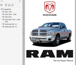 ダッヂ ラム RAM 整備書 修理書 リペアマニュアル　2002-2008　SRT-10 