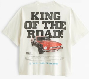 2024ss 新作　US限定　日本未発売 abercrombie & fitch　Cropped Shelby Cobra Graphic Tee　本物をお届け!!