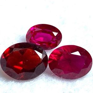 1円〜!!〔ルビーおまとめ4.0ct〕j 約0.8g ルース 裸石 宝石 ジュエリー jewelry コランダム corundum ruby 紅玉 w3マ6