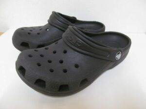 (53835)クロックス　crocs　サンダル　M2　W4　ブラック　USED