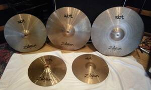 中古シンバルセット Zildjian ZBT ジルジャン 14”ハイハットペア 16”クラッシュシンバル 18”クラッシュシンバル 20”ライドシンバル