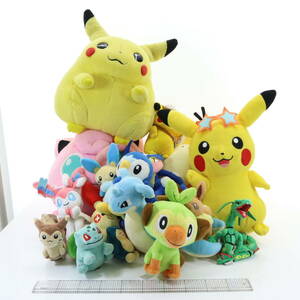 ●ポケモンセンター 他 ぬいぐるみ まとめ売り Pokemon Center ピカチュウ レックウザ ニンフィア ラプラス サルノリ オオタチ プリン B159