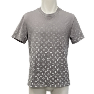ルイヴィトン LOUIS VUITTON 半袖Tシャツ サイズS RM211Q NPG HKY42W モノグラムグラディエント コットン ライトグレー×白 メンズ