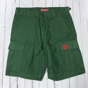 【Supreme × Spitfire】Cargo Short 30inch 送料込み/未使用/Sサイズ/コラボ/緑/シュプリーム/スピットファイア/春夏/デッドストック/18SS