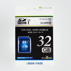 グリーンハウス 32GB UHS-I Class10 SDHC GH-SDHCUB32G ミニケース付き