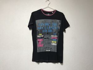 本物ディーゼルDIESELコットンプリント半袖Tシャツメンズサーフアメカジミリタリーワークビジネススーツモードゴルフインナー黒ブラックM