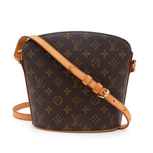 中古良品 ルイヴィトン LOUIS VUITTON ショルダーバッグ モノグラム ドルーオ M51290 フランス製 ブラウン ブランドバッグ クロスボディ