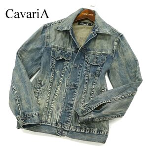 CavariA キャバリア 通年 ヴィンテージ加工★ デニム ジャケット Gジャン Sz.44　メンズ　C3T04398_5#O