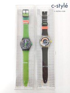 U065a [セット] SWATCH スウォッチ 腕時計 クォーツ stop-watch クリア COFFEE BRAKE SSK100 ブラック JESS