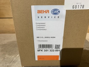 【2303069】【新品】BEHR HELLA メルセデス・ベンツ Cクラス W203 W204 ACコンプレッサー