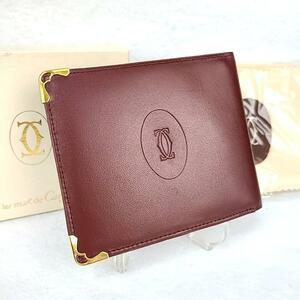 ☆極美品☆カルティエ Cartier 二つ折り 財布 箱つき パスケース カードケース