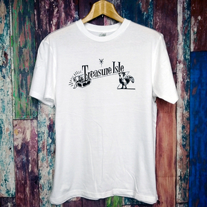 送込　Treasure Isle　No life No Rocksteady　半袖Tシャツ　白　Mサイズ 