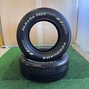 ●3353●夏タイヤ ヨコハマ PARADA PA03 215/65R16C 109/107S 2024年製 中古品2本セット