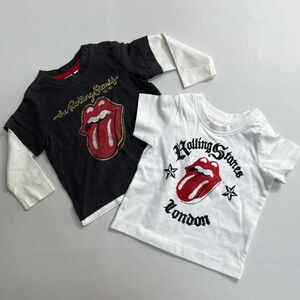 ローリングストーンズ 長袖 半袖Tシャツ セット ベビー服 2か月～4か月 Rolling Stones Baby Tーshirts