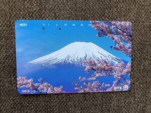 ★使用済み テレホンカード 富士山 桜 春 テレカ 105度数 NTT 送料63円～ ミニレター