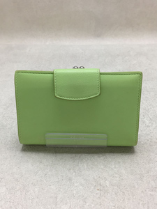 CELINE◆がま口コインポケット/スレ・キズ・使用感有/3つ折り財布/GRN/レディース