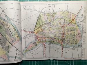 lk古本【区分地図帳】大阪市 神戸市 昭和42年 [阪神高速 劇場・映画館 国鉄貨物線（梅田 淀川 天王寺 神戸港 鷹取 中央市場 百済市場ほか