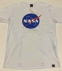 【 NASA × B ONE SOUL 】 サークルロゴ半袖 Tシャツ◎白◎Lサイズ☆◎長期保管・デッドストック・未着用◇ＮＡＳＡ　Tシャツ