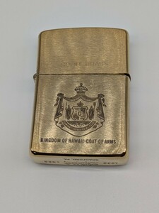 【1円～!!】Zippo ジッポ SOLID BRASS ソリッドブラス HAWAII ハワイ ダブルイヤー 1988年製