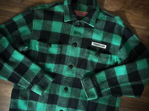 TENDERLOIN テンダーロイン T-BUFFALO JKT GREEN/BLACK バッファローチェックジャケット 緑 Size M