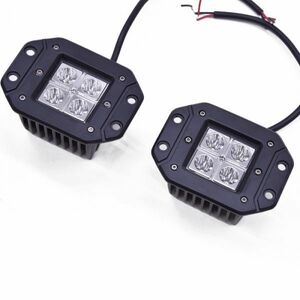 埋め込み用 汎用 LED 12W 3インチ ライトポッド フォグ 6000K 2個セット 作業灯 デイライト バンパー ワークライト アルミボディ IP67