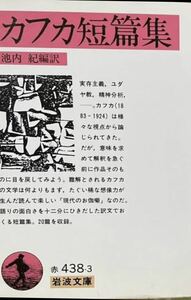 カフカ短編集、岩波文庫 池内紀訳　1994年24刷