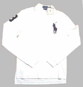 新品POLO RALPH LAUREN BIG PONYビッグポニーポロ長袖白Ｍ