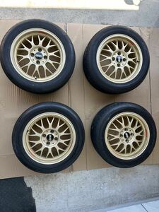 BBS 15インチ　４穴　7J 195/55 タイヤ付き　４本セット　中古品　着払い