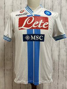 【macron】 マクロン サッカー イタリア セリエA SSC NAPOLI ナポリ ＃7 エディソン・カバーニ 半袖ユニフォーム US-M 2010-13s 送料無料！