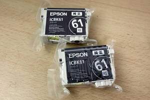 EPSON ICBK61 純正インクカートリッジ 2本 IC61 送料込 即決