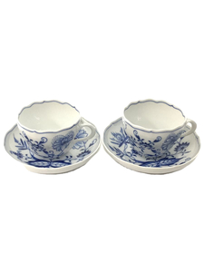 Meissen◆カップ&ソーサー/4点セット/BLU/00572/ブルーオニオン