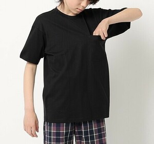 新品 THE SHOP TK(Kids)【抗菌防臭】スーピマコットンTシャツ ブラック(019) 16(160cm) 定価1509 円