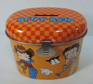 ☆R03■BETTY　BOOP　ベティブープ　缶貯金箱　鍵付き■ベティちゃん　未使用