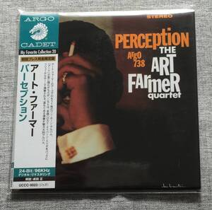 アート・ファーマー　パーセプション 日本盤 ARGO CADET 紙ジャケット ART FARMER QUARTET PERCEPTION UCCC-9023