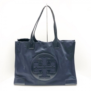 トリーバーチ TORY BURCH トートバッグ - ナイロン×レザー ネイビー バッグ