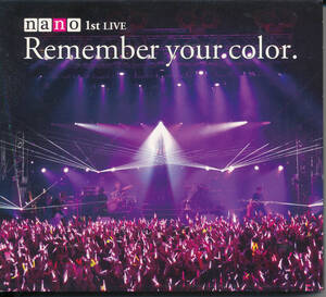 ナノnano/nano 1st live Remember your color.★CD＋DVD★