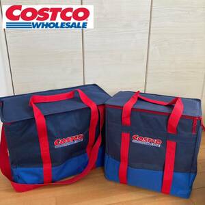 TA■ COSTCO コストコ 2点セット 保冷バッグ 大容量 赤 レッド 青 ブルー クーラーバック ショッピングバッグ エコバッグ カバン
