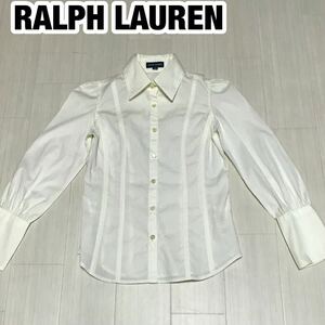 RALPH LAUREN ラルフローレン 長袖シャツ ドレスシャツ ユースサイズ 140 オフホワイト