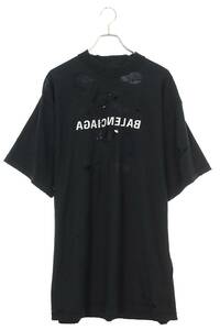 バレンシアガ BALENCIAGA 720198 TQVP3 サイズ:L インサイドアウトTシャツ 中古 SB01