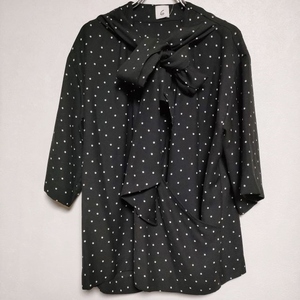 ROKU 6 BEAUTY&YOUTH DOT PRINT SHIRT ドットピンタック 水玉 ブラウス シャツ ブラック ロクビューティアンドユース 4-0429S 237039