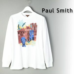 951 新品 Paul Smith ポールスミス コレクション ブックカバープリント Tシャツ メンズ 長袖Tシャツ トレーナーL