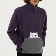 RIPNDIP リップンディップ　ハーフジップ　フリース　猫　XLサイズ