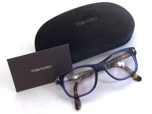 ◆TOM FORD トムフォード TF5147 090 52□17 145 眼鏡 メガネ ブルー べっ甲 青