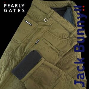 新入荷 本物 新品 43688135 PEARLY GATESパーリーゲイツ ジャックバニー 5(L) 超人気 ピンソニック防風ボンディングパンツ 中綿 厚地 暖か 