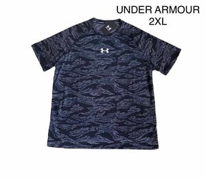 新品 正規品【UNDER ARMOUR/アンダーアーマー】メンズ UAテック ノベルティ ショートスリーブTシャツ（ベースボール）◆ブラック 黒◆2XL