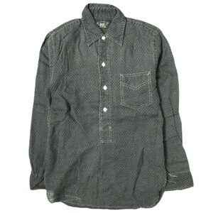 RRL ダブルアールエル POLKA DOT LINEN PULLOVER SHIRTS ポルカドットリネンプルオーバーシャツ 3 BLACK Double RL レディース g18090