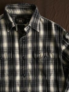 【名作】極美品 RRL SHADOW OMBRE PLAID SHIRT ダブルアールエル シャドウ オンブレ プレイド シャツ ラルフローレン XS