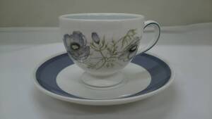  KK【菊水-11682】■WEDGWOOD GLENMIST■カップ＆ソーサー 1客■刻印あり/スージークーパー/ウエッジウッド/グレンミスト（IS）