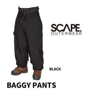 ☆最終値下げ☆ 20％OFF 23-24【 SCAPE 】エスケープ　BAGGY PANTS　バギーパンツ　メンズ　スノーボード　BLACK　 正規販売店